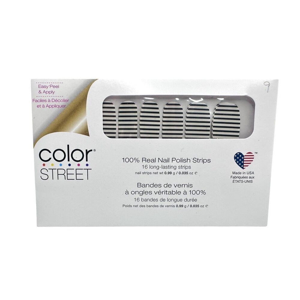 New Sealed Color Street Nail Polish Strips 16 Count Between The Lines  USA